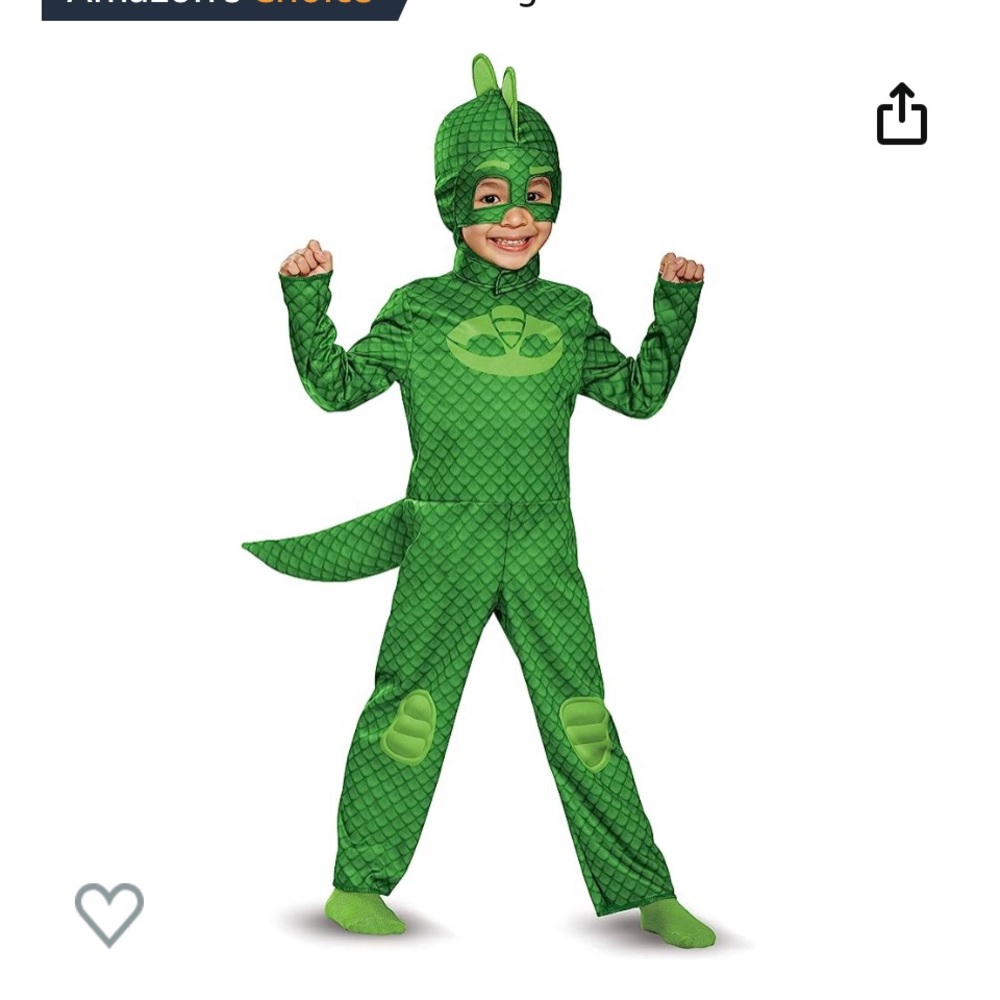 Gekko Classic Toddler PJ Masks toddler Costume 2-3T